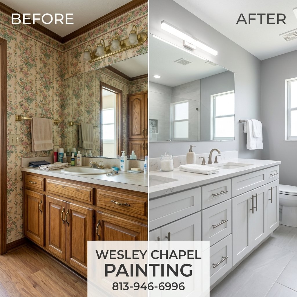 Peeling Bathroom Paint in Wesley Chapel, Florida