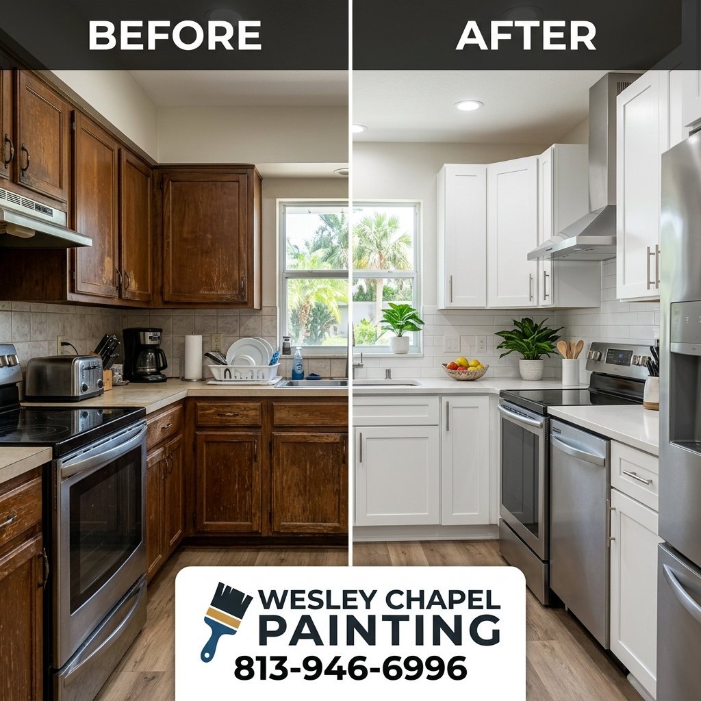 Land O Lakes Cabinet Painting in Wesley Chapel, Florida