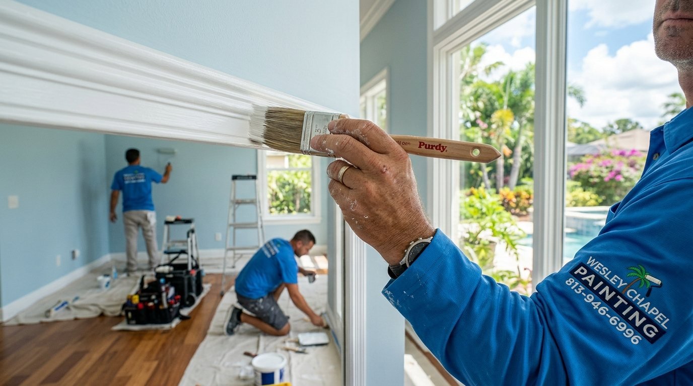 Trim Baseboard Painting in Wesley Chapel, Florida