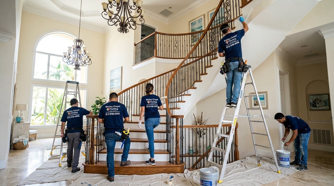 Stairwell Painting in Wesley Chapel, Florida
