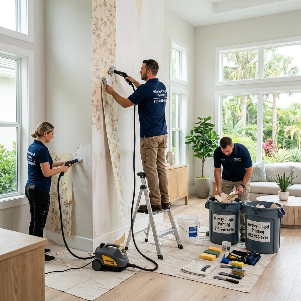 Wallpaper Removal And Painting in Wesley Chapel, Florida