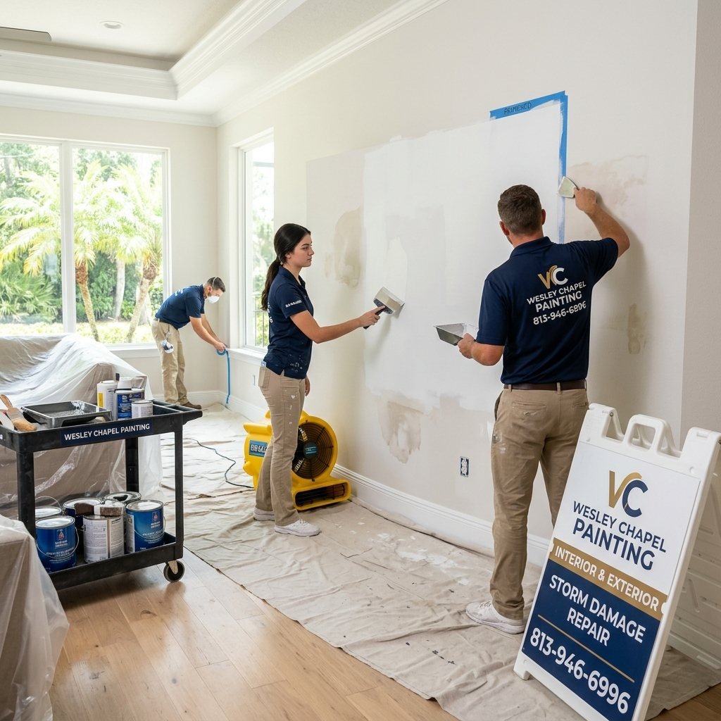 Repair Or Replace Water Damaged Drywall in Wesley Chapel, Florida