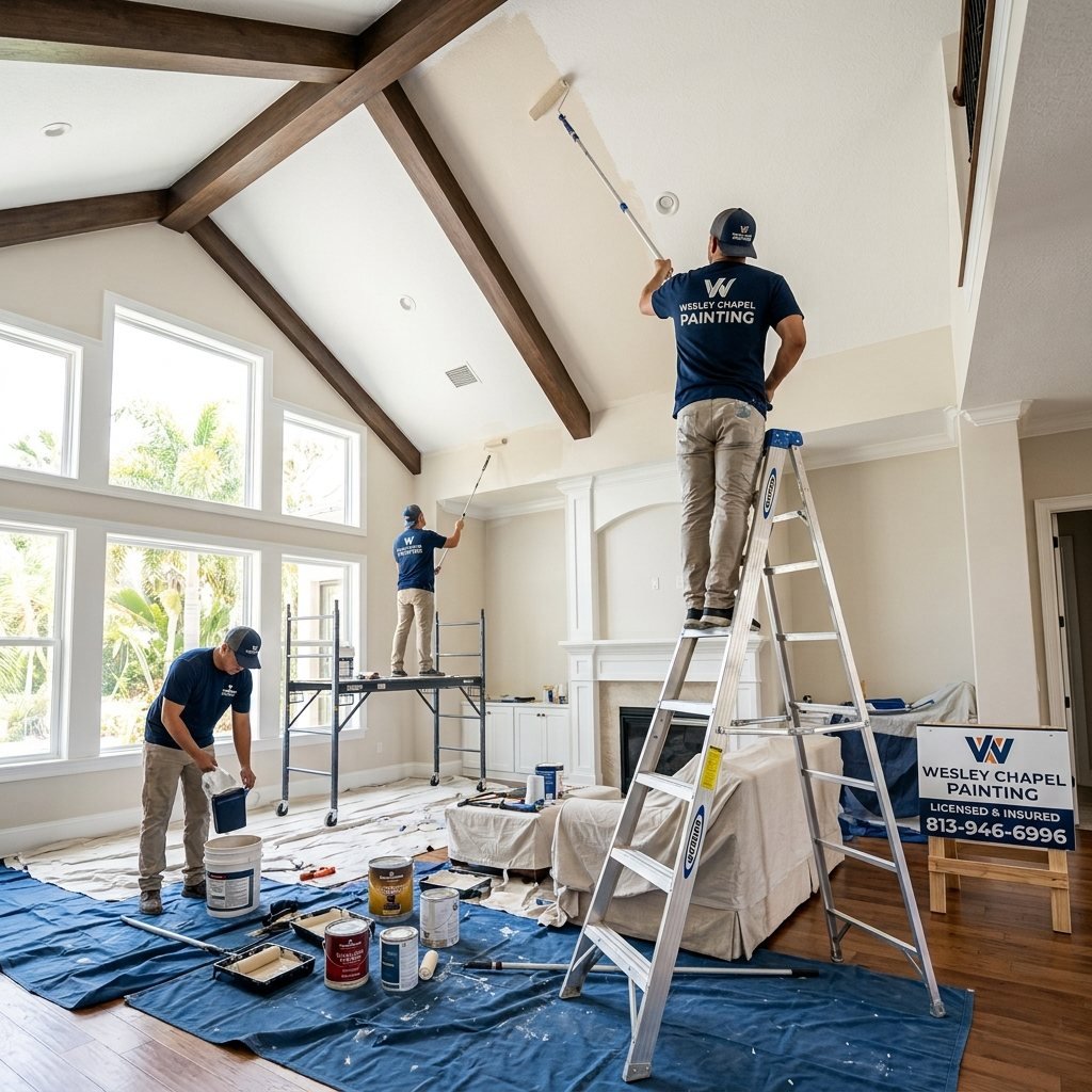 Ceiling Painting work in progress