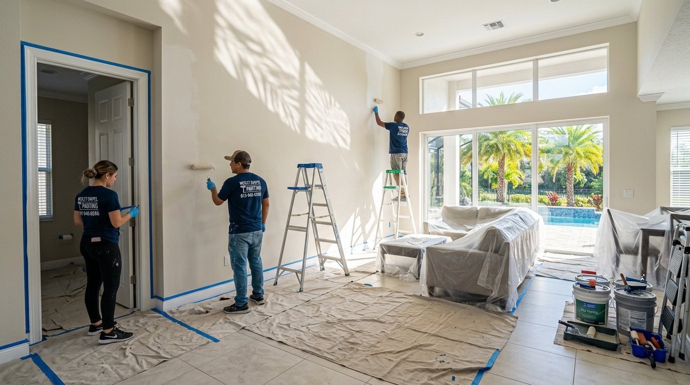 Builder Grade Paint Replacement in Wesley Chapel, Florida