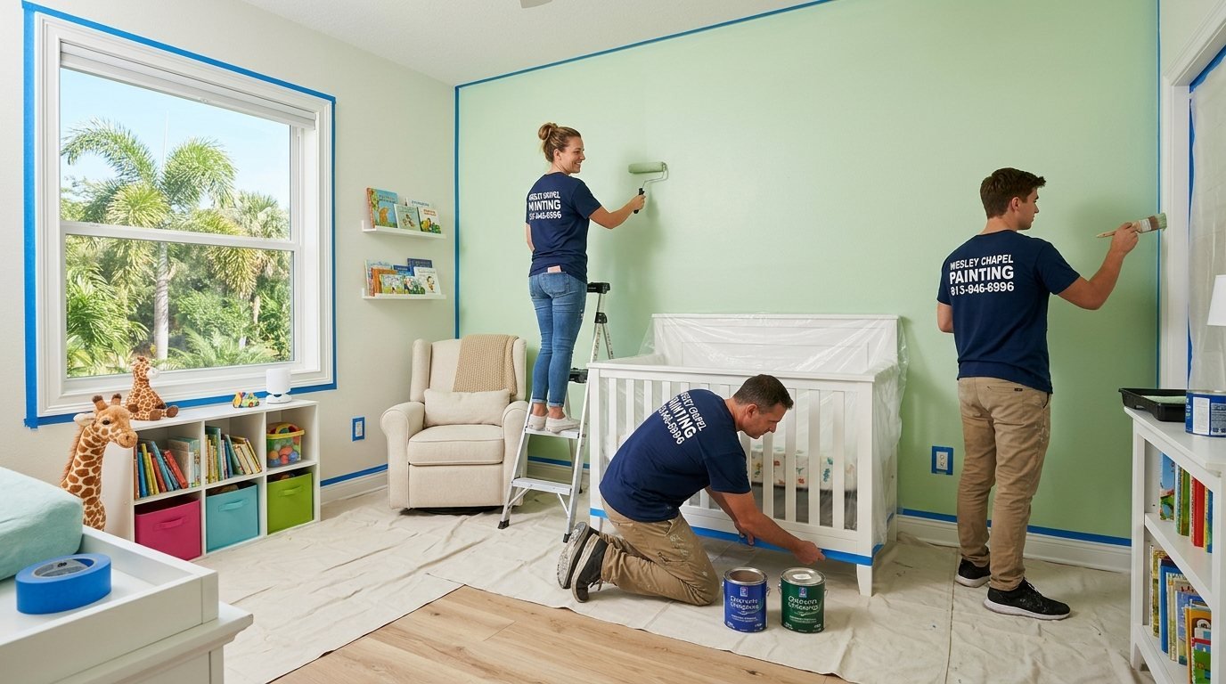 Accent Wall Painting work in progress
