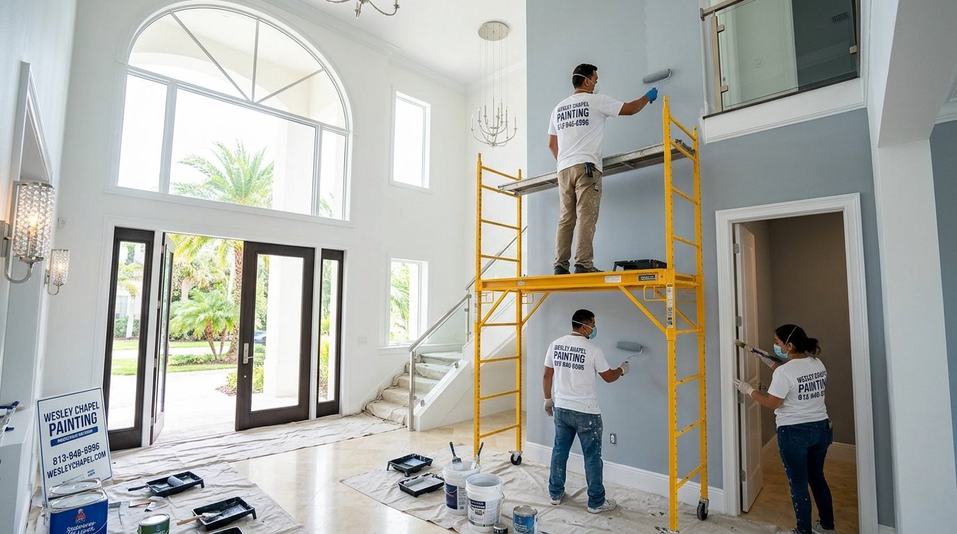 Popcorn Ceiling Removal work in progress